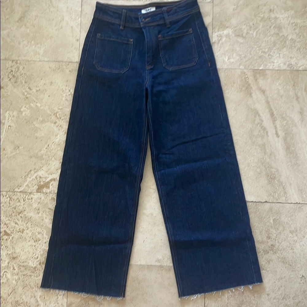 Oat New York Deep Indigo Wide Leg Jeans